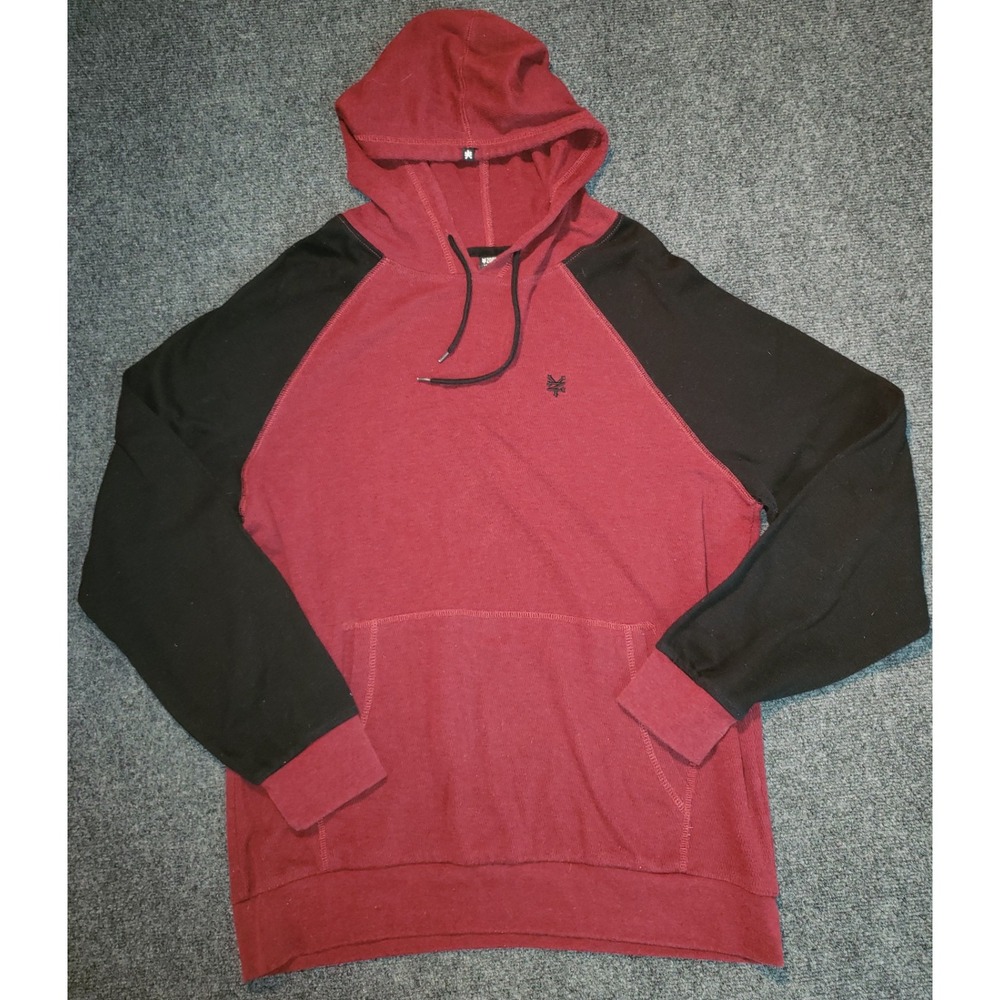 Zoo York Hoodie Mens XL Burgundy Black Pullover Skate Board